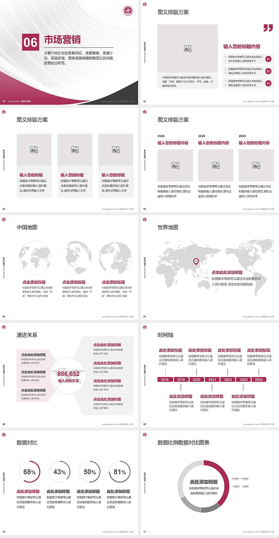 四川护理职业学院专用全国大学生互联网+创新创业大赛计划书/路演/网评PPT模板4:3格式幻灯片预览图8