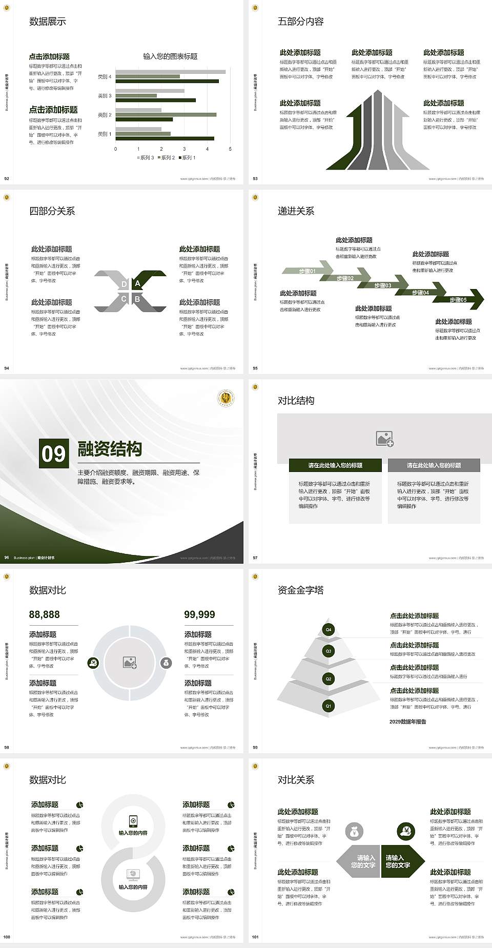 武警后勤学院专用全国大学生互联网+创新创业大赛计划书/路演/网评PPT模板4:3格式幻灯片预览图11