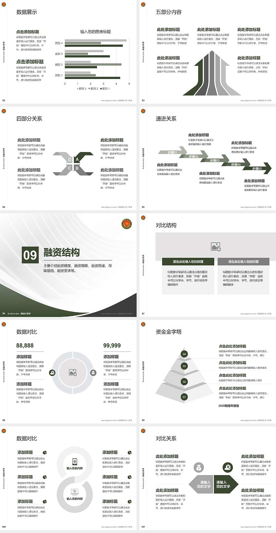 中国人民武装警察部队警官学院专用全国大学生互联网+创新创业大赛计划书/路演/网评PPT模板4:3格式幻灯片预览图11