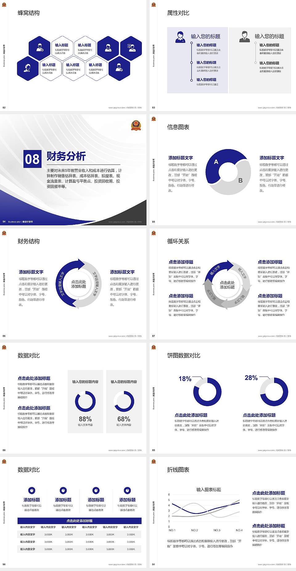 武警指挥学院专用全国大学生互联网+创新创业大赛计划书/路演/网评PPT模板4:3格式幻灯片预览图10