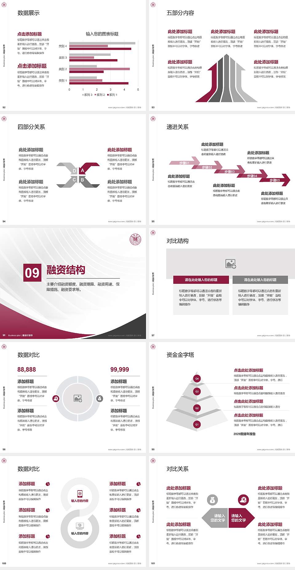 赣东学院专用全国大学生互联网+创新创业大赛计划书/路演/网评PPT模板4:3格式幻灯片预览图11
