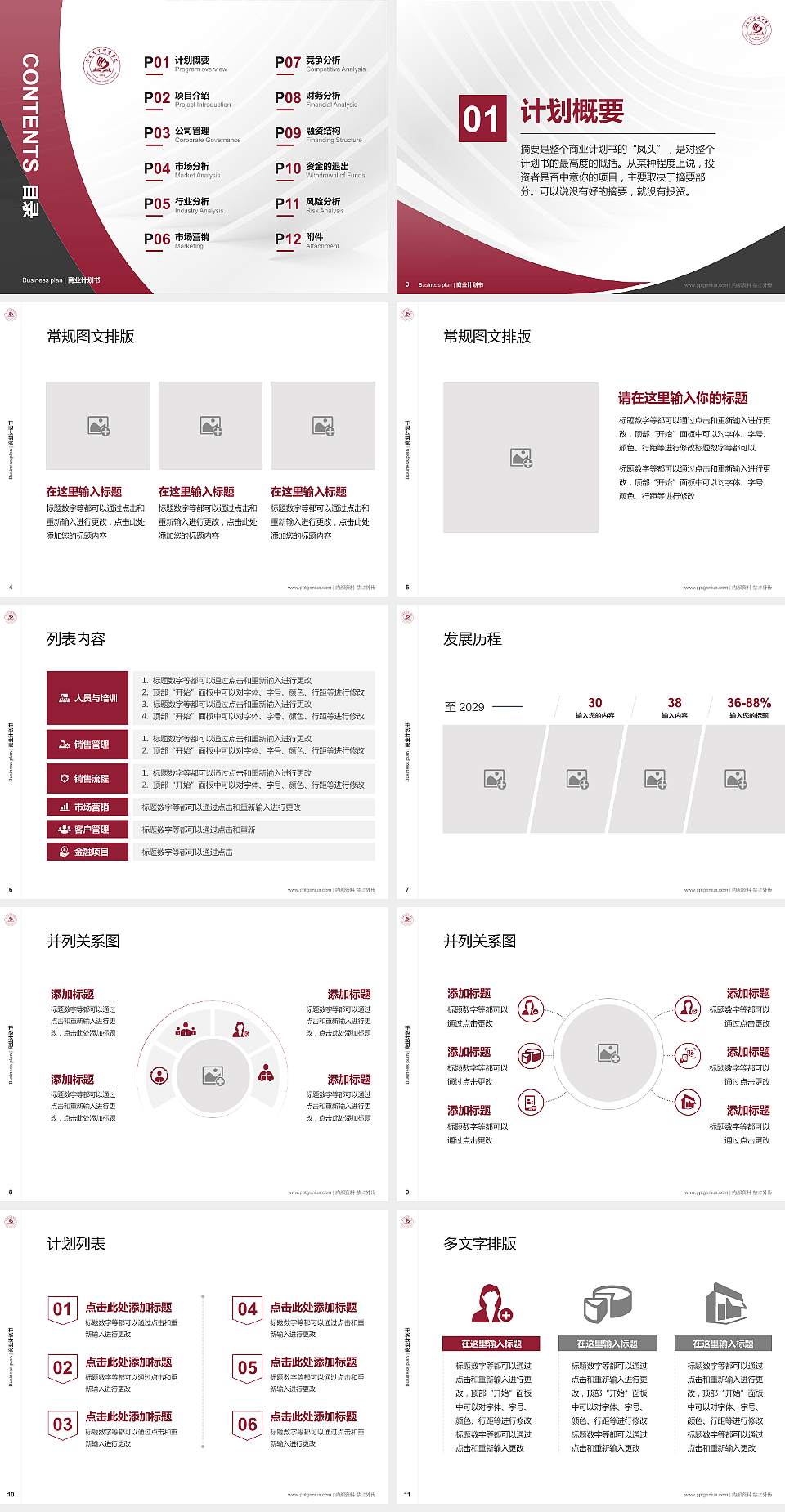 江苏商贸职业学院专用全国大学生互联网+创新创业大赛计划书/路演/网评PPT模板4:3格式幻灯片预览图2