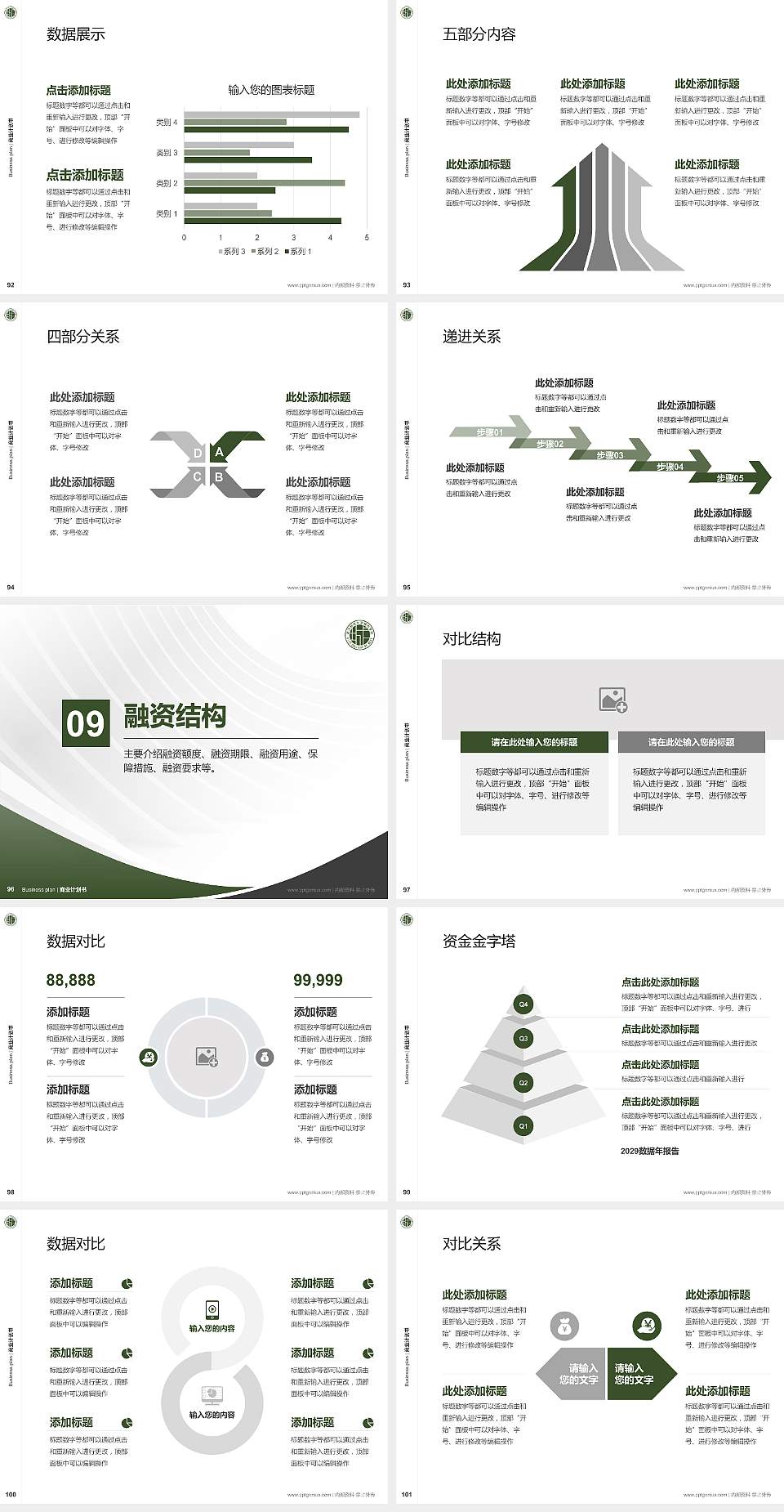 武汉城市学院专用全国大学生互联网+创新创业大赛计划书/路演/网评PPT模板4:3格式幻灯片预览图11