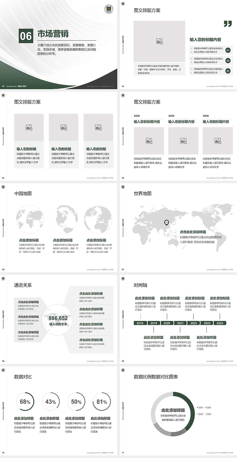 解放军军械工程学院专用全国大学生互联网+创新创业大赛计划书/路演/网评PPT模板4:3格式幻灯片预览图8