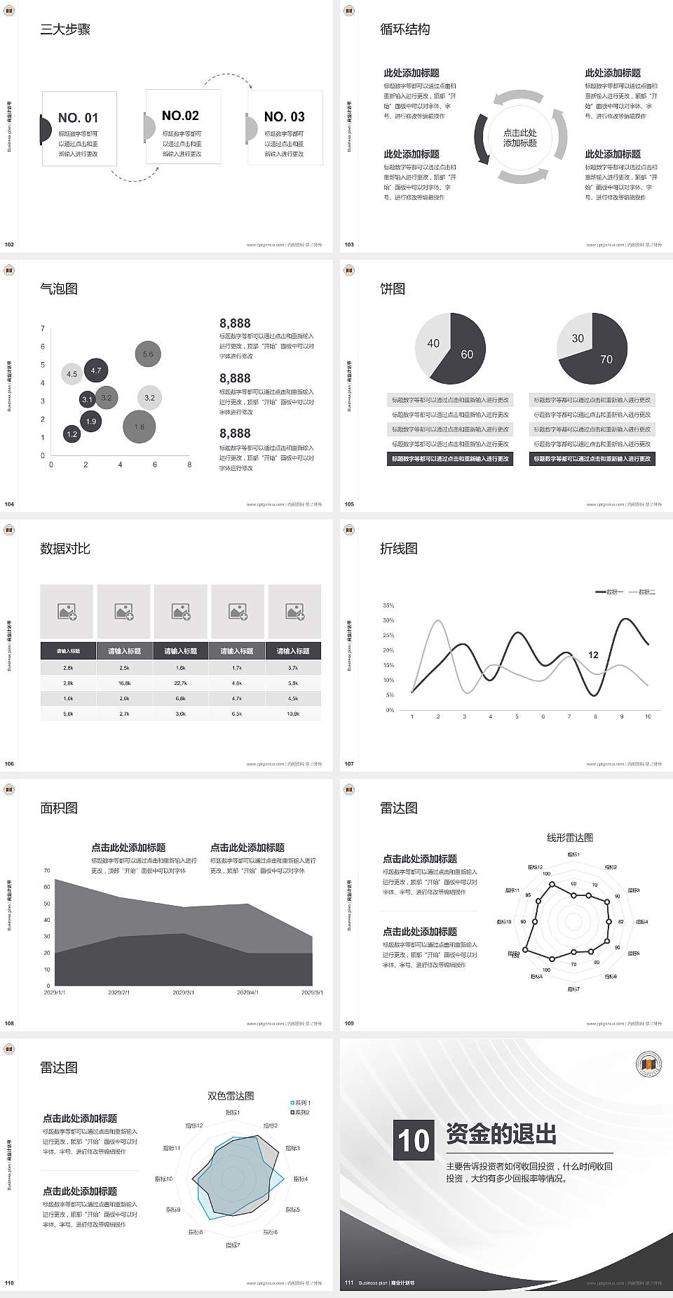 宁波城市职业技术学院专用全国大学生互联网+创新创业大赛计划书/路演/网评PPT模板4:3格式幻灯片预览图12