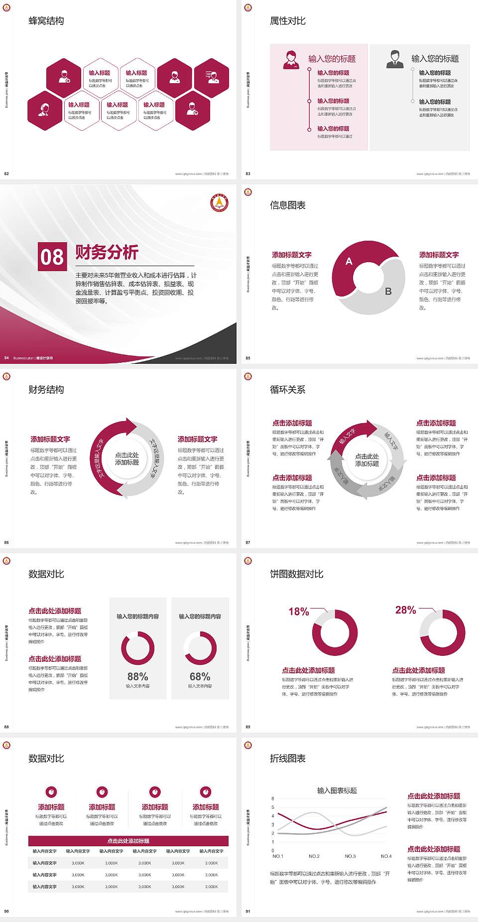 燕京理工学院专用全国大学生互联网+创新创业大赛计划书/路演/网评PPT模板4:3格式幻灯片预览图10