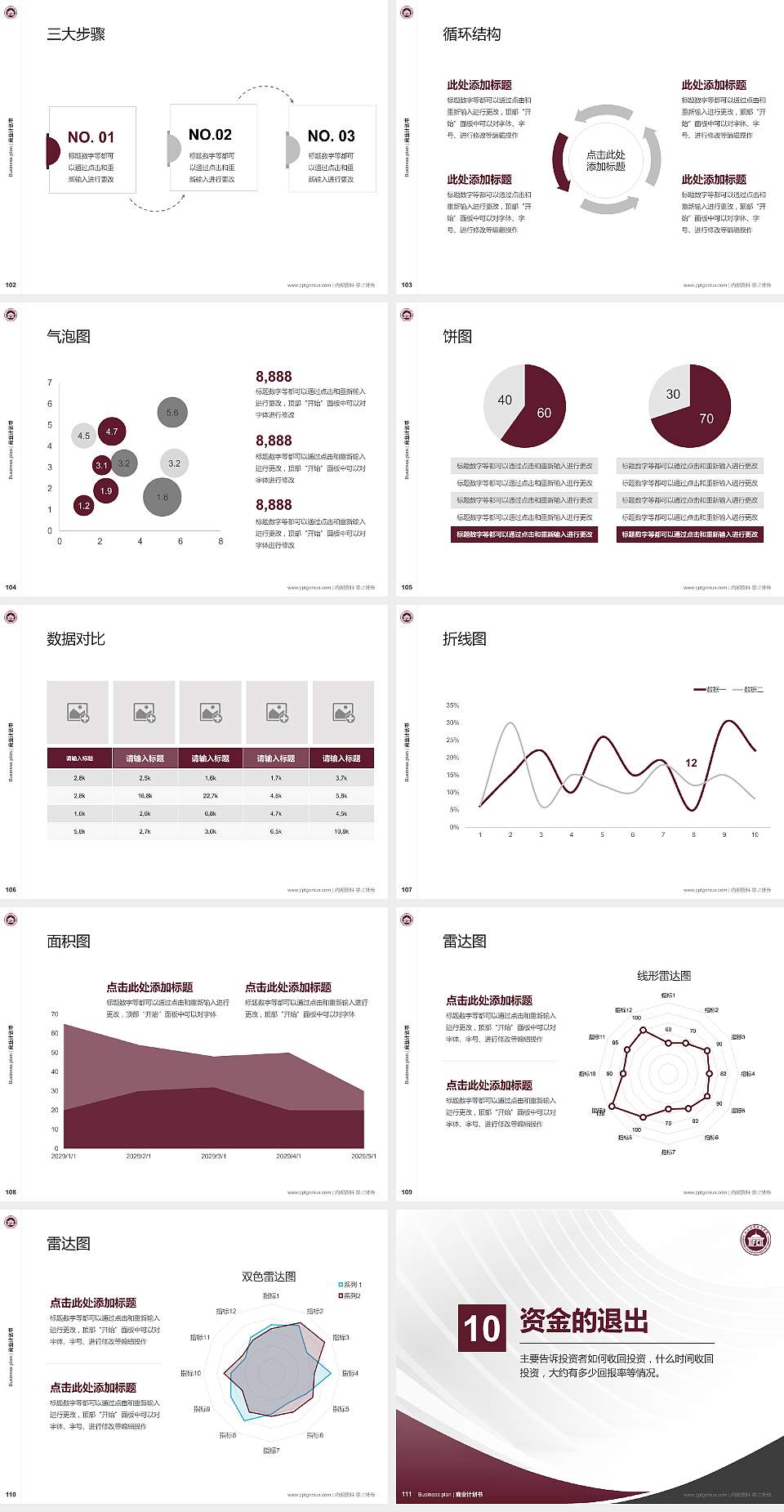 广东财贸职业学院专用全国大学生互联网+创新创业大赛计划书/路演/网评PPT模板4:3格式幻灯片预览图12