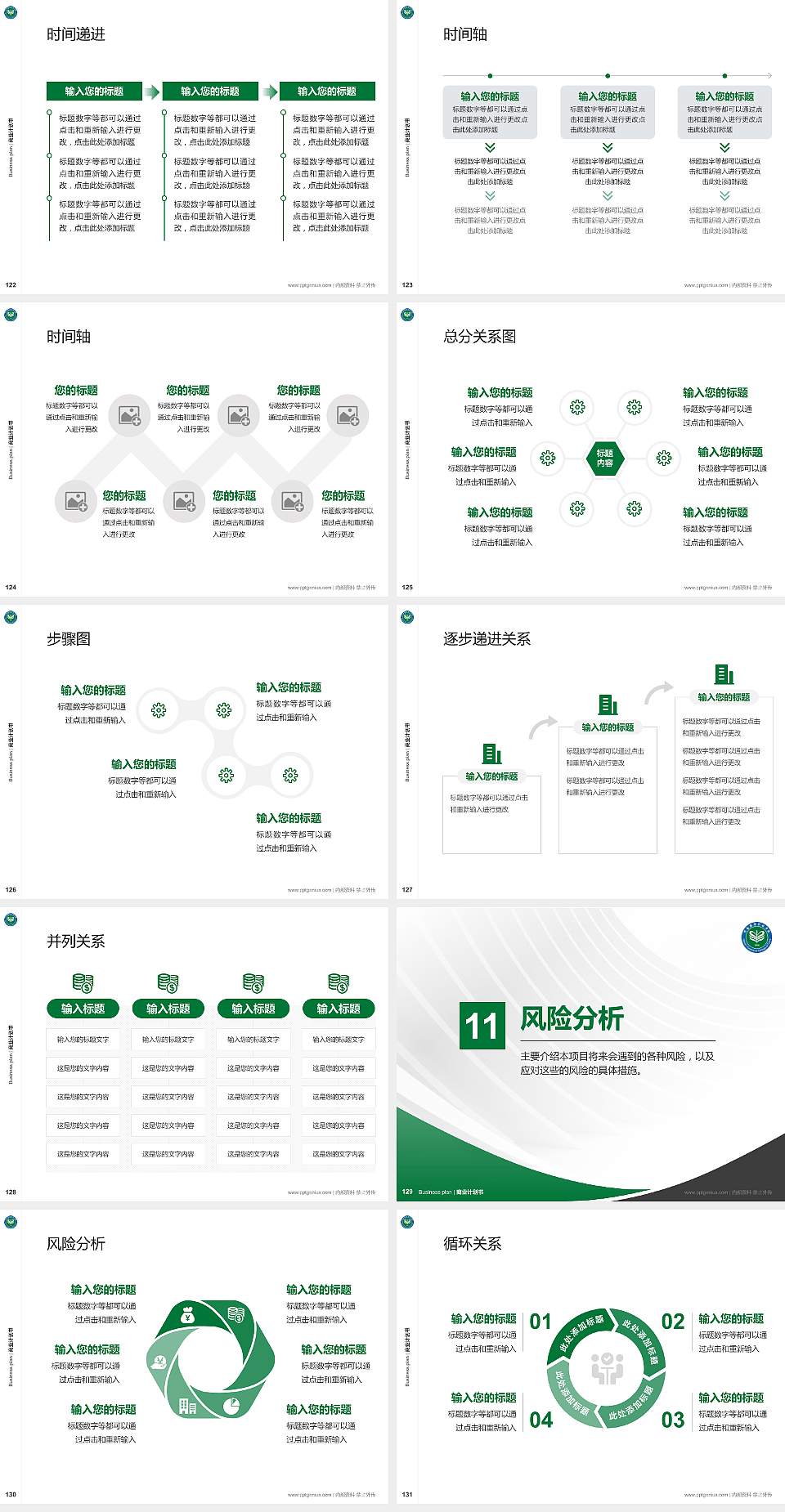 河南推拿职业学院专用全国大学生互联网+创新创业大赛计划书/路演/网评PPT模板4:3格式幻灯片预览图14