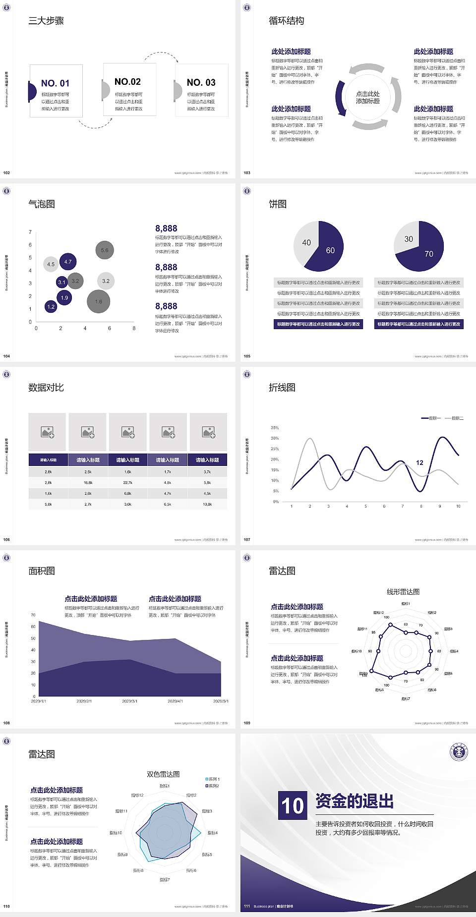 中国矿业大学专用全国大学生互联网+创新创业大赛计划书/路演/网评PPT模板4:3格式幻灯片预览图12