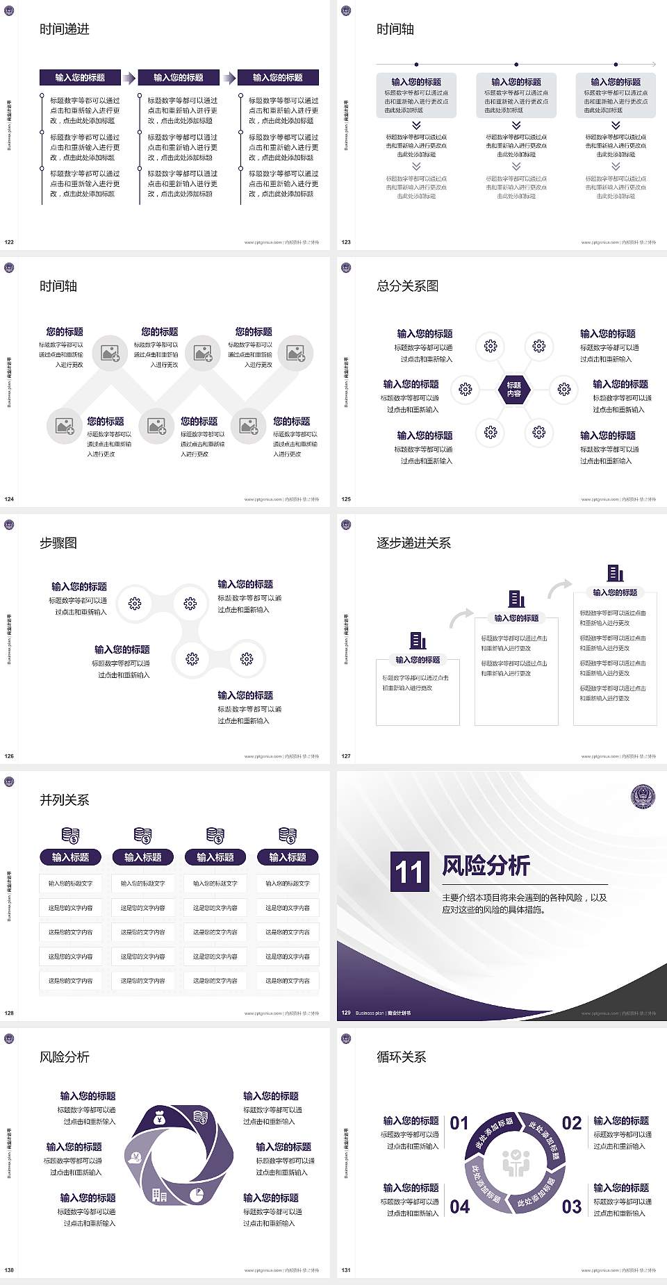 山东警察学院专用全国大学生互联网+创新创业大赛计划书/路演/网评PPT模板4:3格式幻灯片预览图14