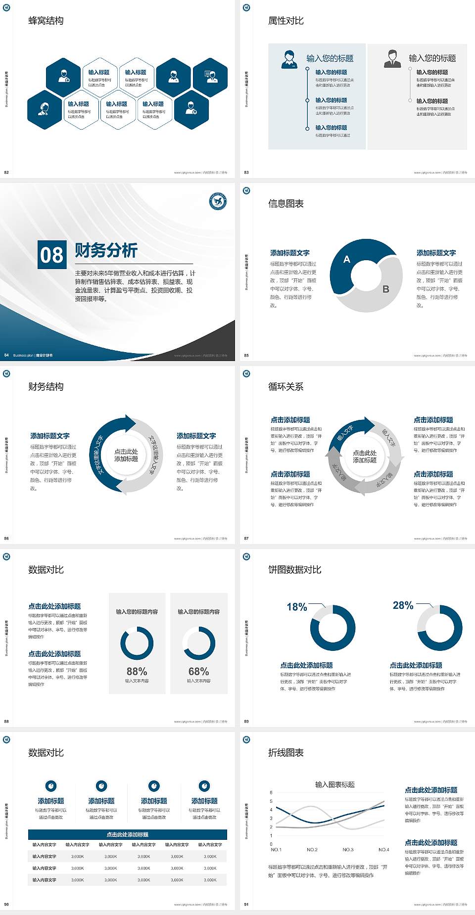河北科技工程职业技术大学专用全国大学生互联网+创新创业大赛计划书/路演/网评PPT模板4:3格式幻灯片预览图10