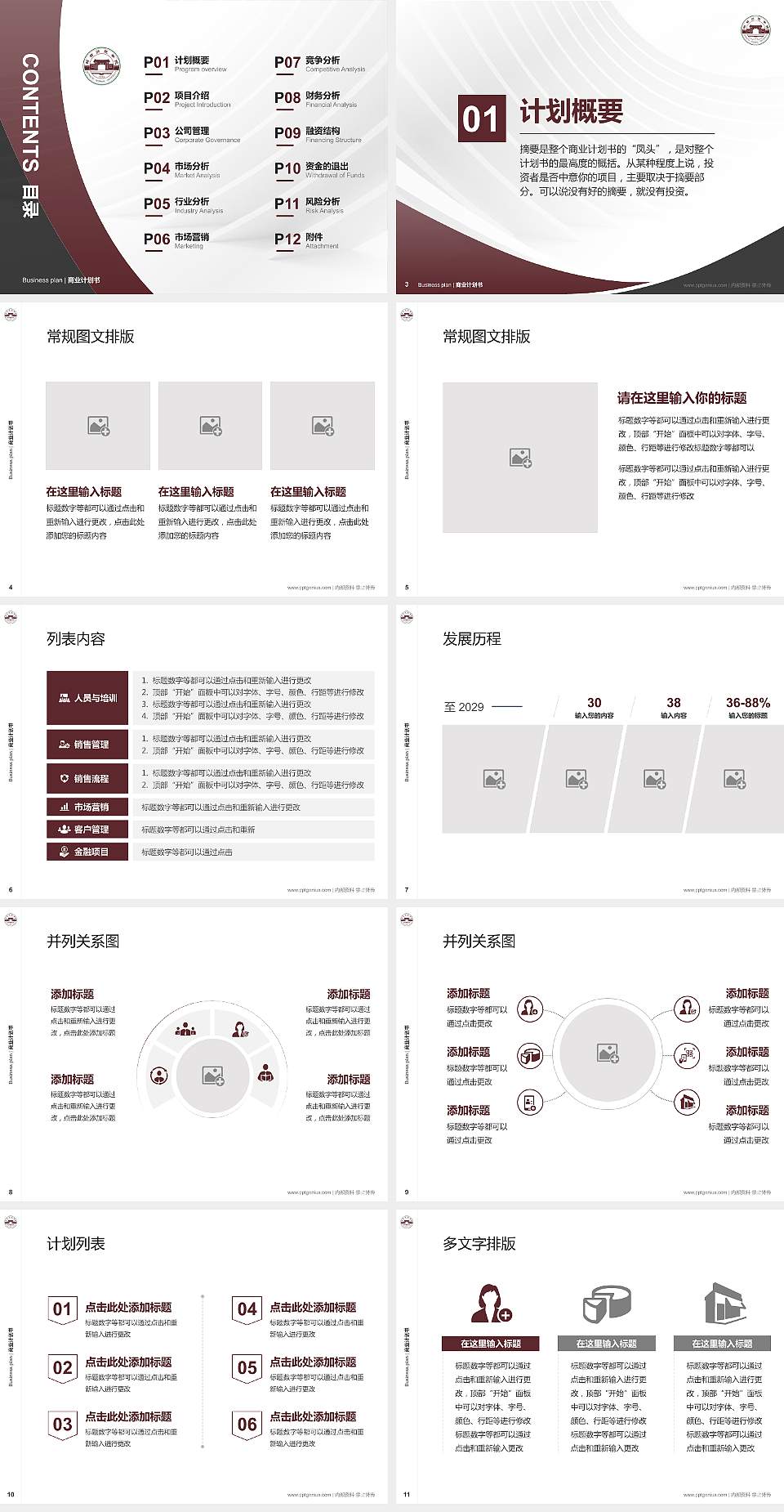 琼台师范学院专用全国大学生互联网+创新创业大赛计划书/路演/网评PPT模板4:3格式幻灯片预览图2