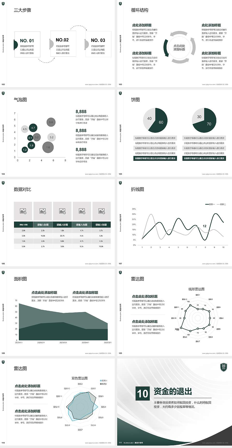 武汉传媒学院专用全国大学生互联网+创新创业大赛计划书/路演/网评PPT模板4:3格式幻灯片预览图12