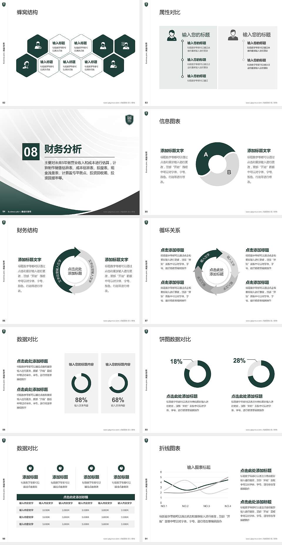 武汉传媒学院专用全国大学生互联网+创新创业大赛计划书/路演/网评PPT模板4:3格式幻灯片预览图10