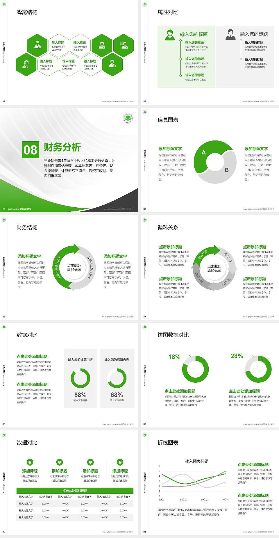 浙江树人学院专用全国大学生互联网+创新创业大赛计划书/路演/网评PPT模板4:3格式幻灯片预览图10