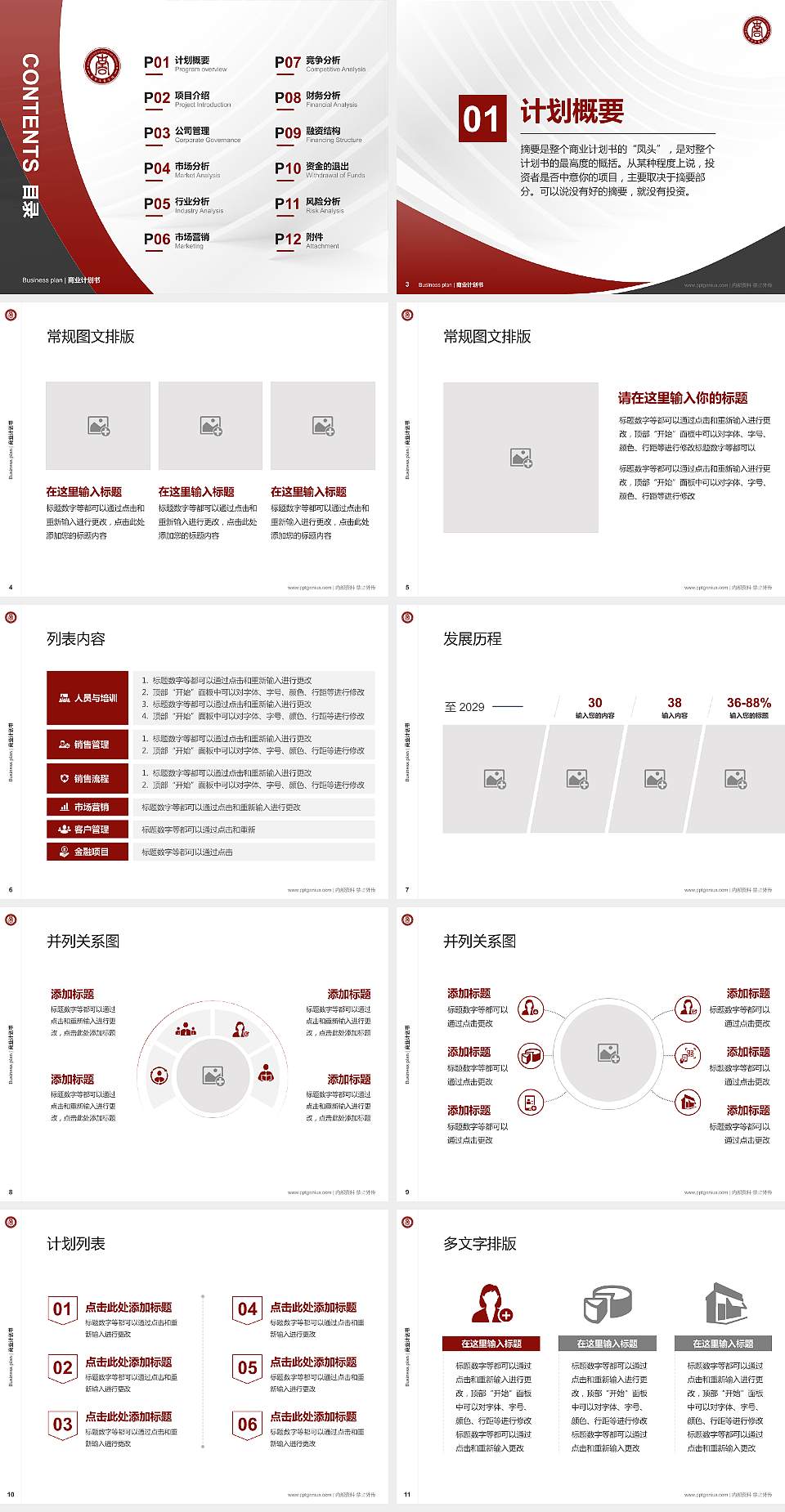 民办南华工商学院专用全国大学生互联网+创新创业大赛计划书/路演/网评PPT模板4:3格式幻灯片预览图2