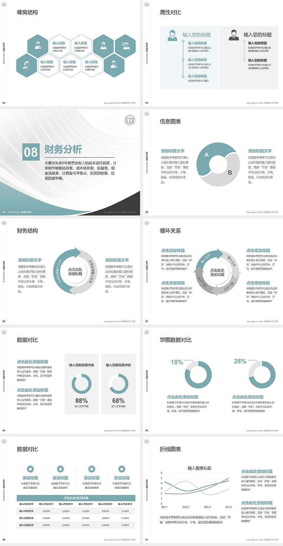 江西医学高等专科学校专用全国大学生互联网+创新创业大赛计划书/路演/网评PPT模板4:3格式幻灯片预览图10