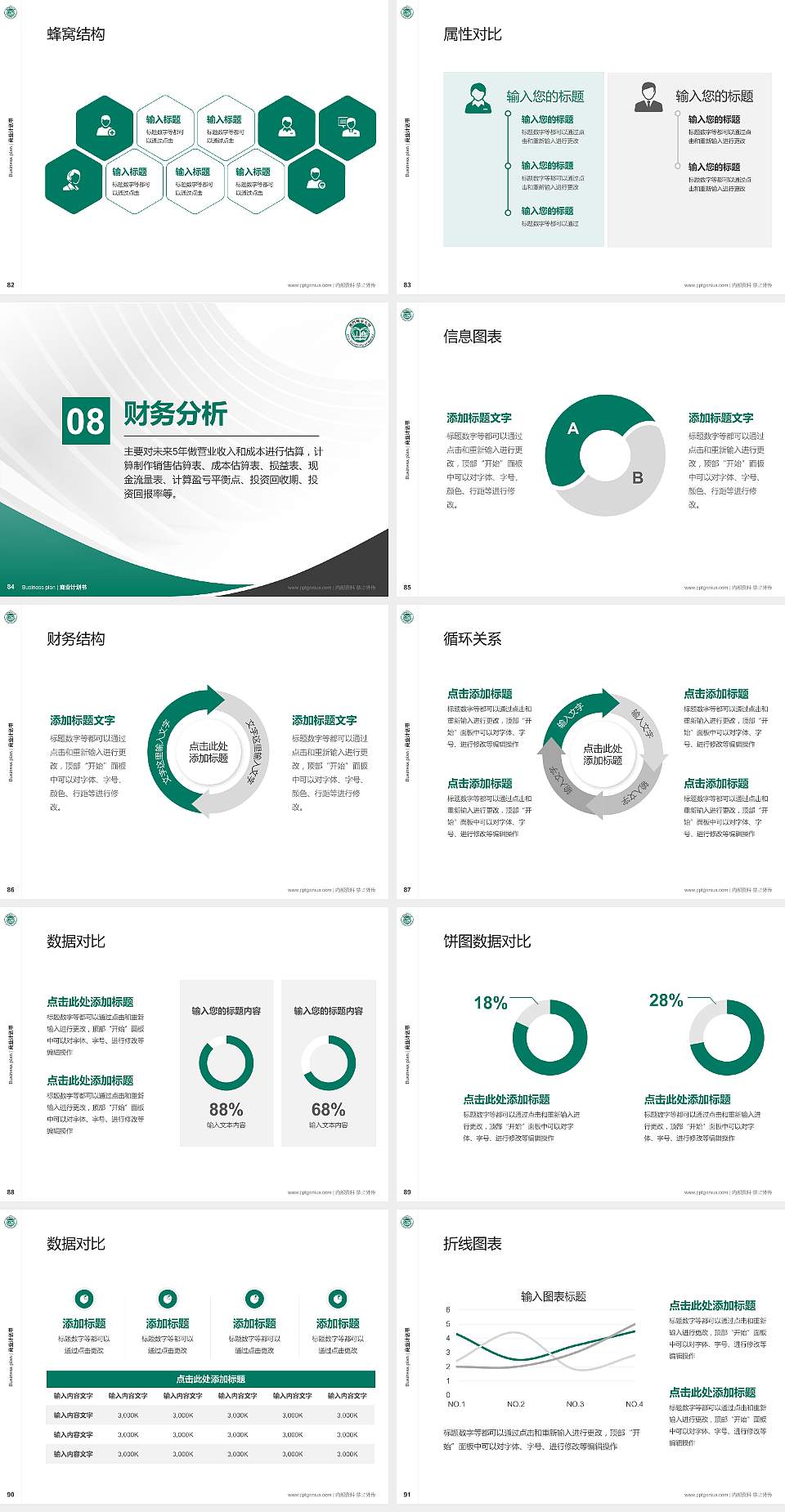 澳门城市大学专用全国大学生互联网+创新创业大赛计划书/路演/网评PPT模板4:3格式幻灯片预览图10