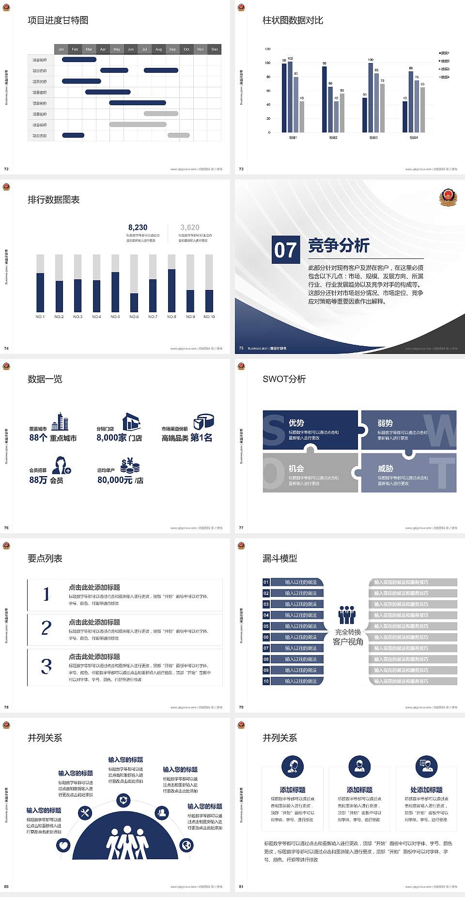 江西司法警官职业学院专用全国大学生互联网+创新创业大赛计划书/路演/网评PPT模板4:3格式幻灯片预览图9