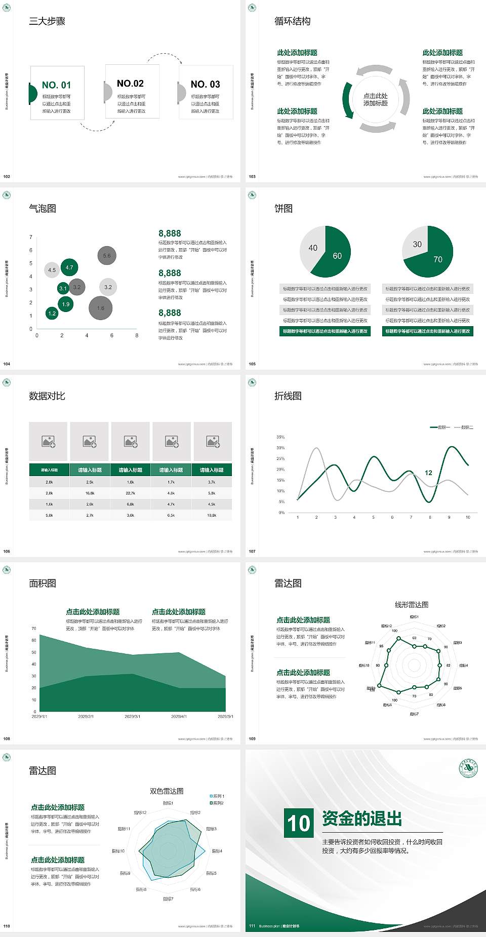 武汉华夏理工学院专用全国大学生互联网+创新创业大赛计划书/路演/网评PPT模板4:3格式幻灯片预览图12