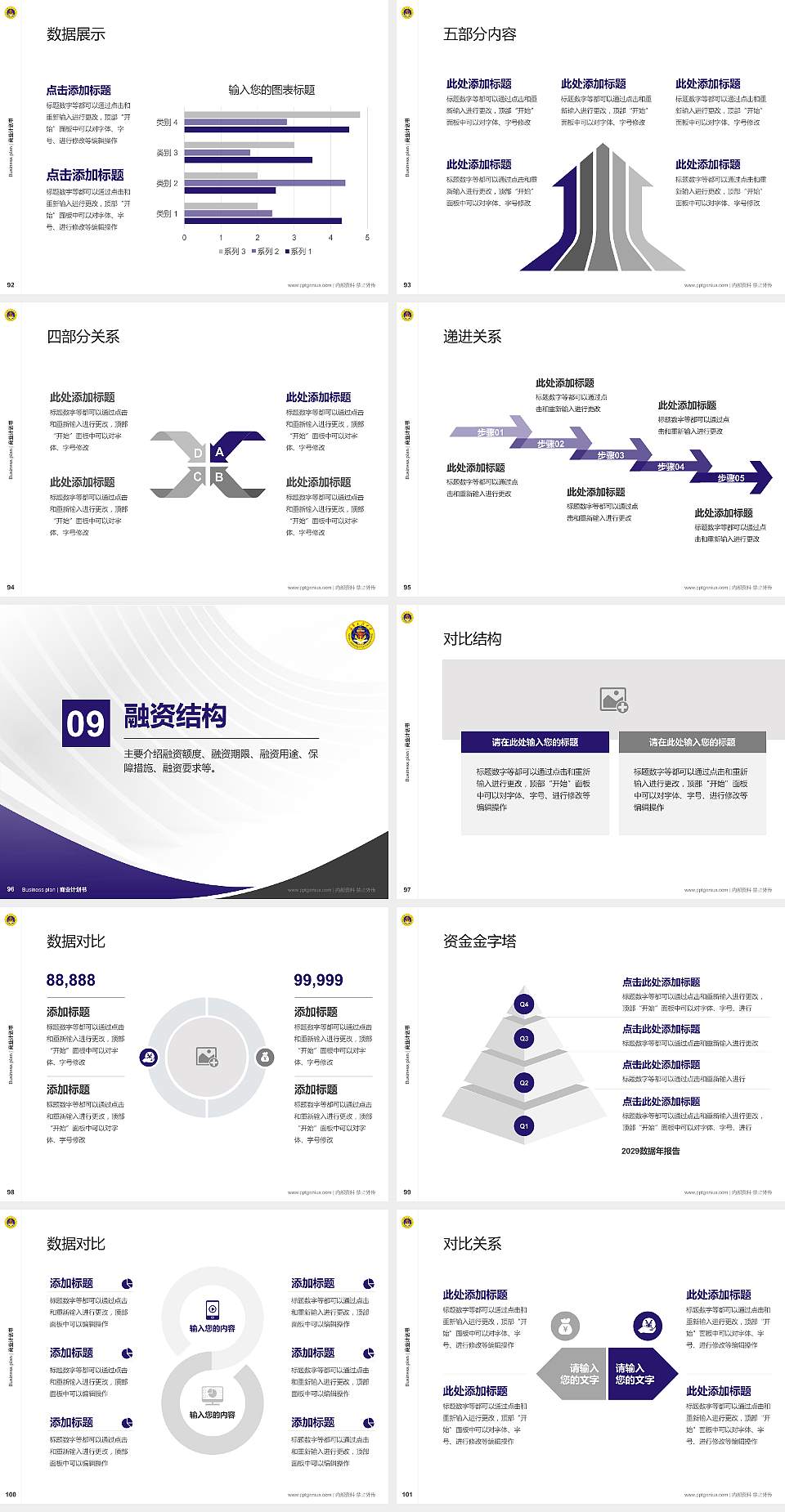 海军工程大学专用全国大学生互联网+创新创业大赛计划书/路演/网评PPT模板4:3格式幻灯片预览图11