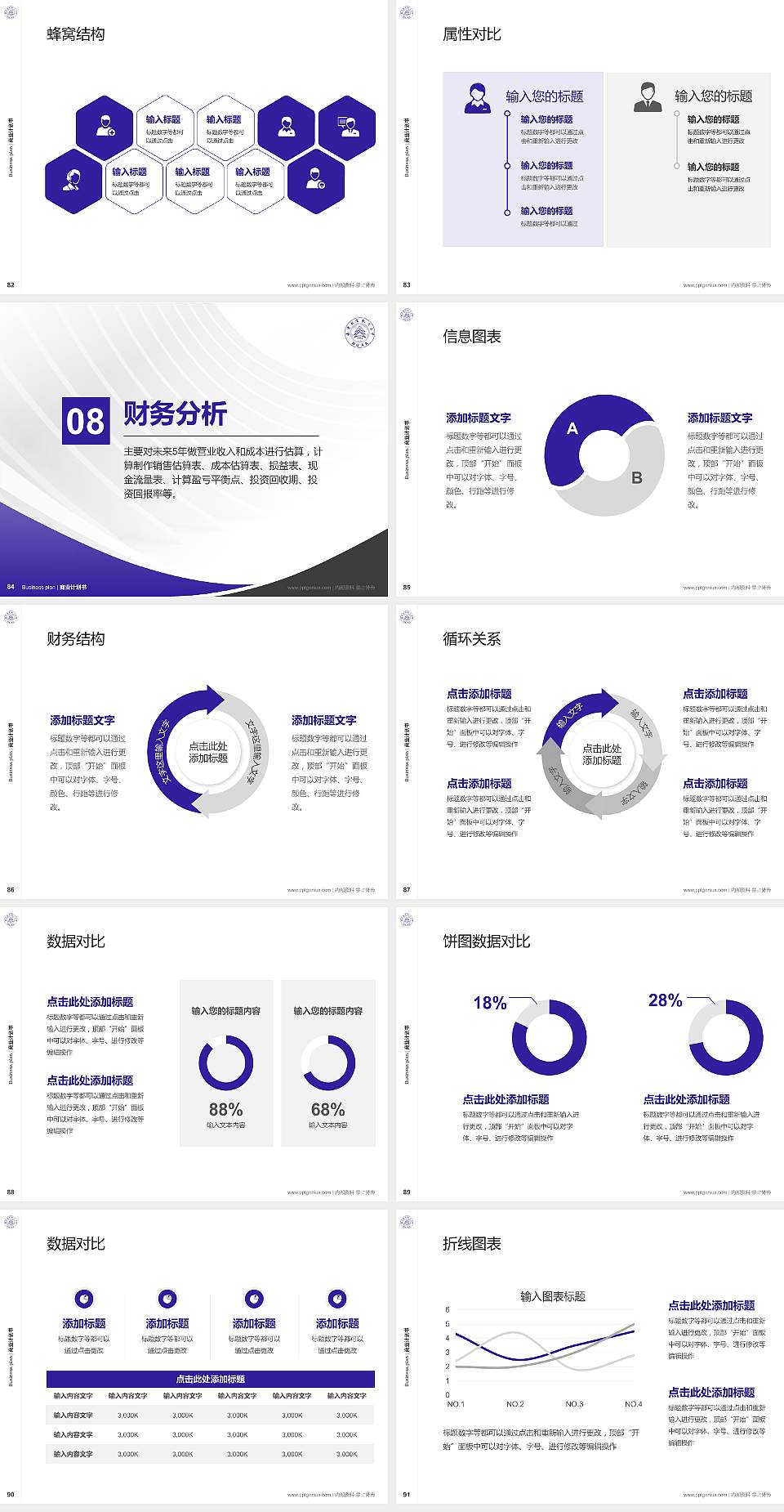 南京航空航天大学专用全国大学生互联网+创新创业大赛计划书/路演/网评PPT模板4:3格式幻灯片预览图10