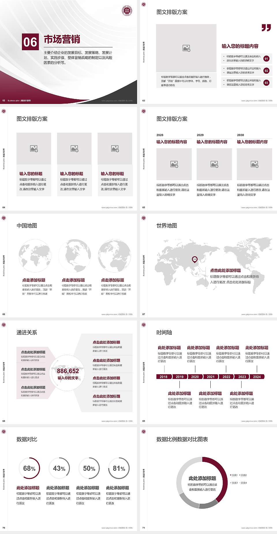 深圳大学专用全国大学生互联网+创新创业大赛计划书/路演/网评PPT模板4:3格式幻灯片预览图8