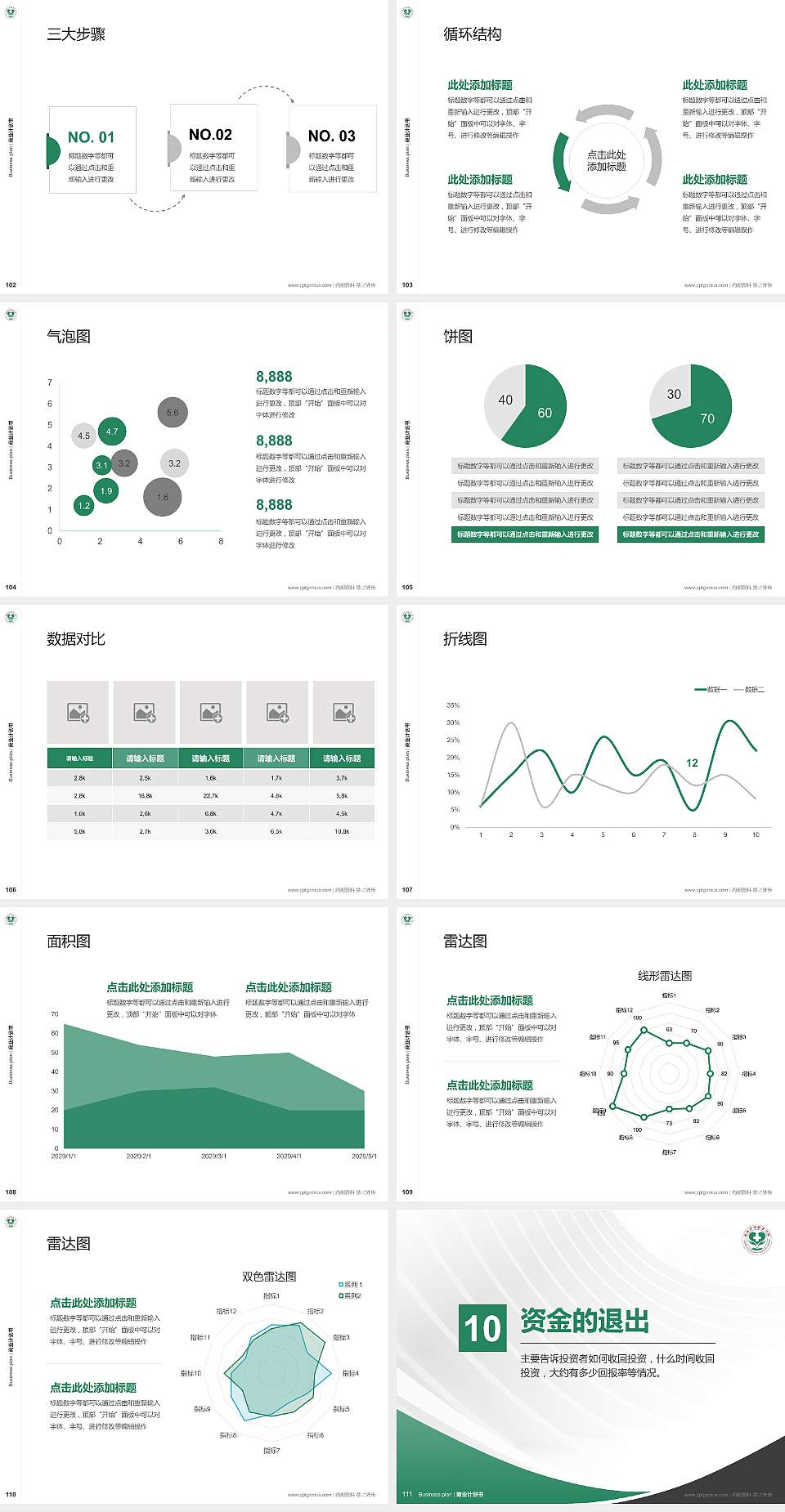 泰山护理职业学院专用全国大学生互联网+创新创业大赛计划书/路演/网评PPT模板4:3格式幻灯片预览图12