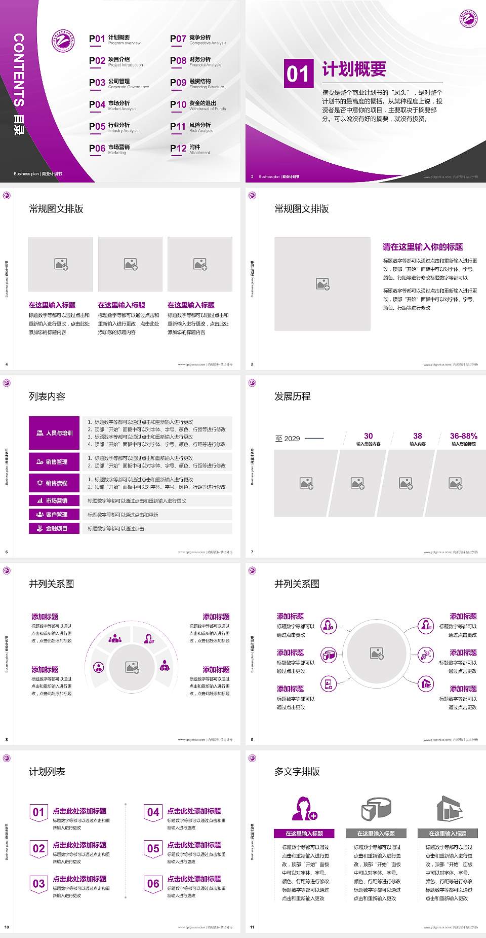 南京理工大学泰州科技学院专用全国大学生互联网+创新创业大赛计划书/路演/网评PPT模板4:3格式幻灯片预览图2