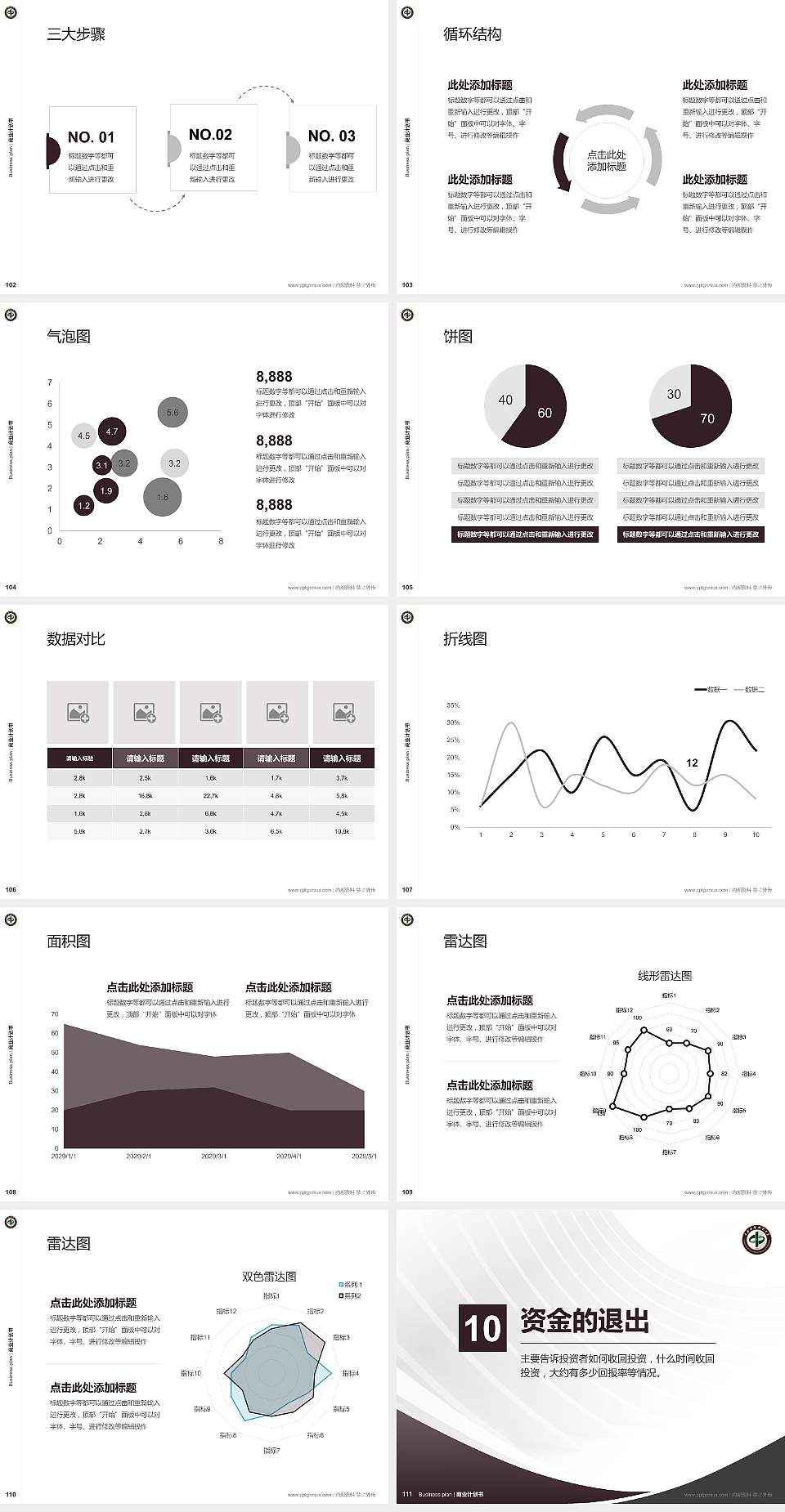 中南林业科技大学专用全国大学生互联网+创新创业大赛计划书/路演/网评PPT模板4:3格式幻灯片预览图12