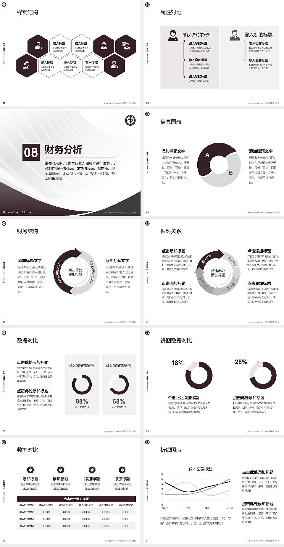 中南林业科技大学专用全国大学生互联网+创新创业大赛计划书/路演/网评PPT模板4:3格式幻灯片预览图10