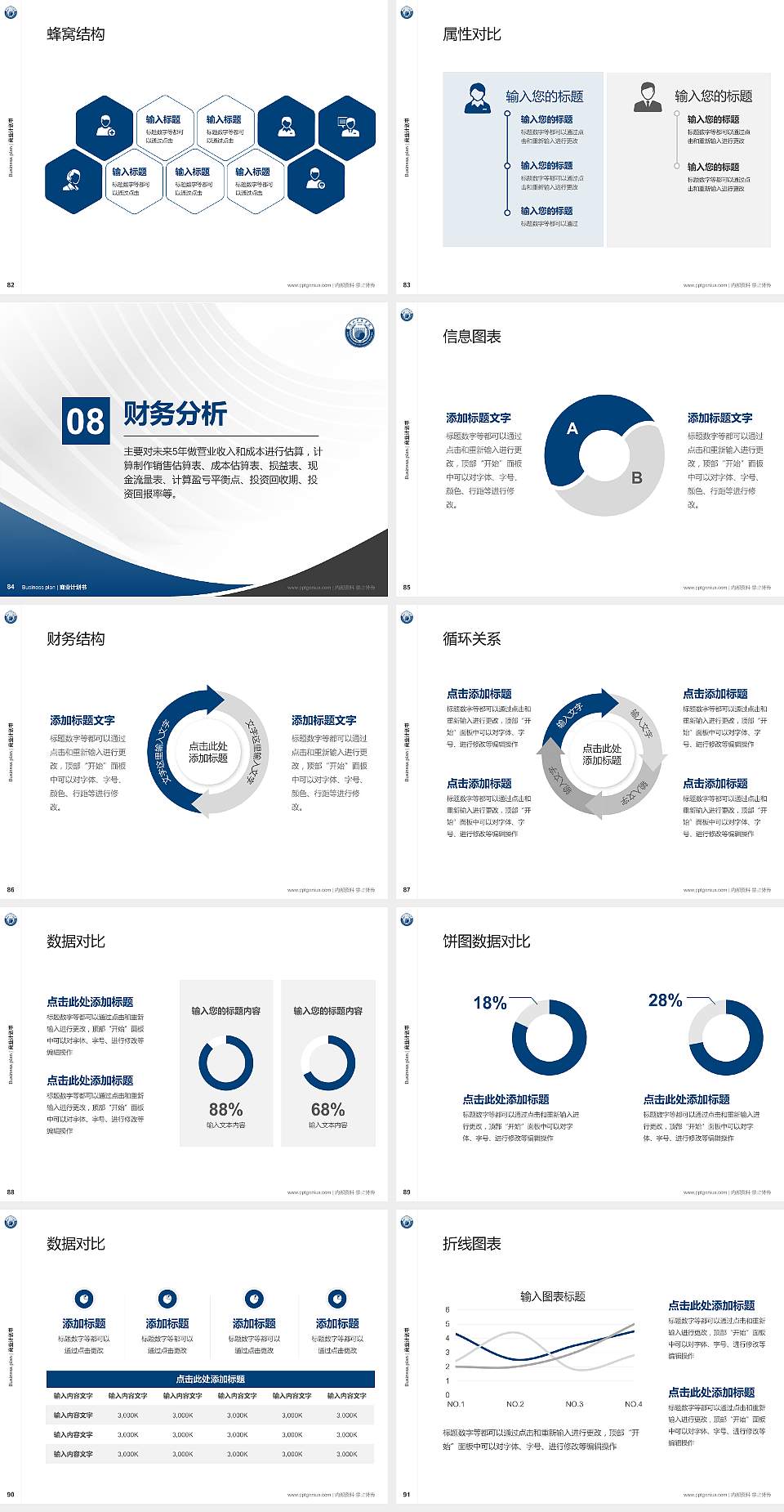 河北中医学院专用全国大学生互联网+创新创业大赛计划书/路演/网评PPT模板4:3格式幻灯片预览图10