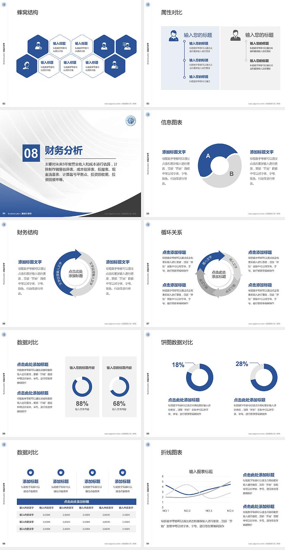 杭州科技职业技术学院专用全国大学生互联网+创新创业大赛计划书/路演/网评PPT模板4:3格式幻灯片预览图10
