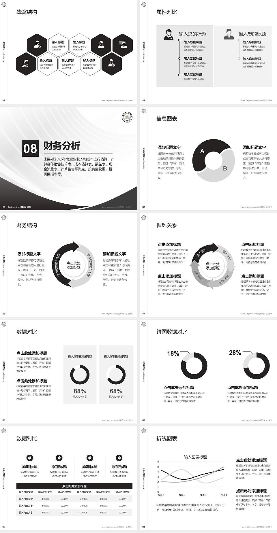 湖南科技工业职业技术学院专用全国大学生互联网+创新创业大赛计划书/路演/网评PPT模板4:3格式幻灯片预览图10