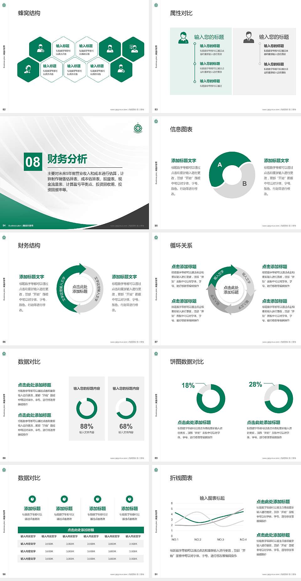 澳门理工大学专用全国大学生互联网+创新创业大赛计划书/路演/网评PPT模板4:3格式幻灯片预览图10