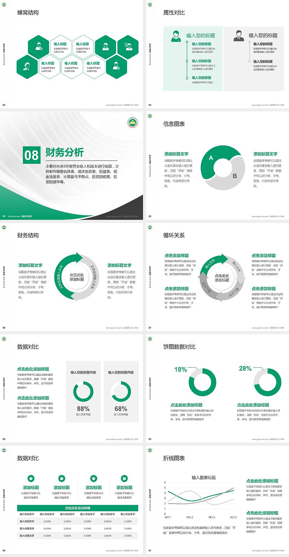 广西经贸职业技术学院专用全国大学生互联网+创新创业大赛计划书/路演/网评PPT模板4:3格式幻灯片预览图10