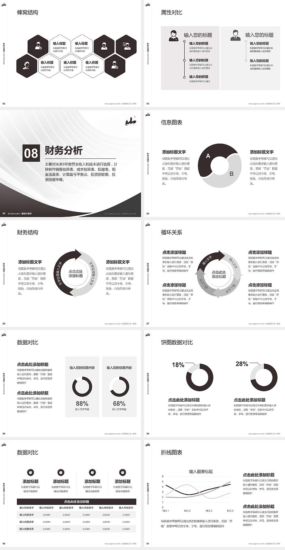 桂林山水职业学院专用全国大学生互联网+创新创业大赛计划书/路演/网评PPT模板4:3格式幻灯片预览图10