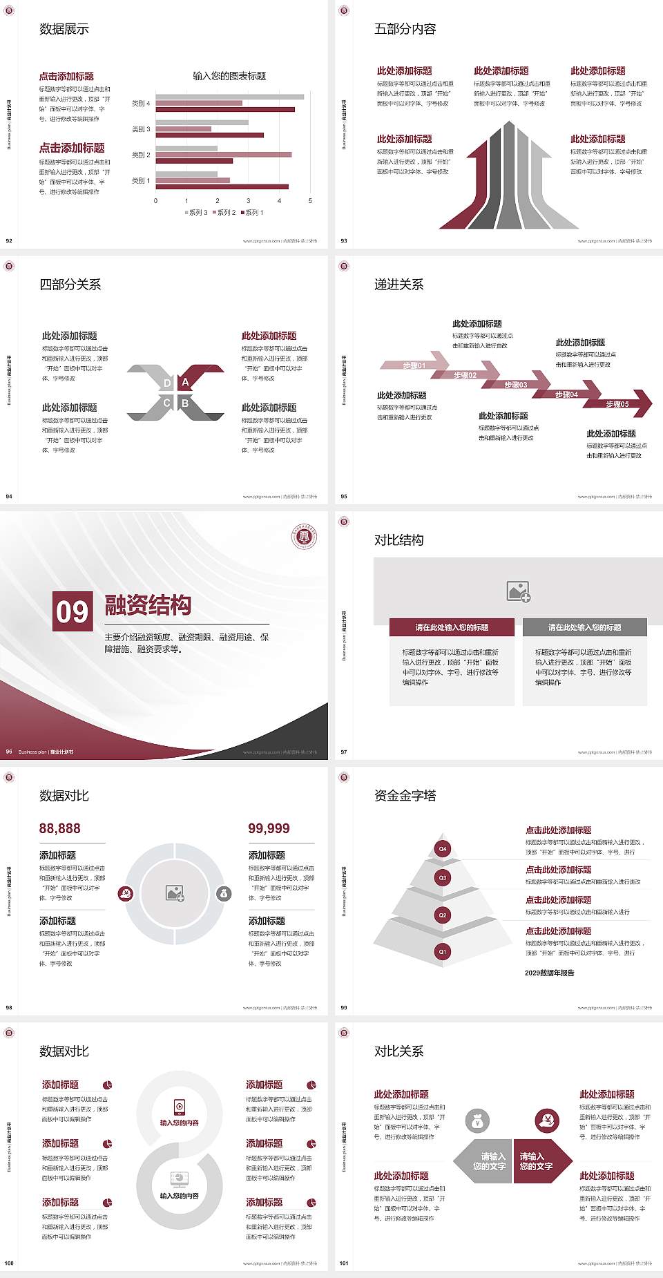 贵州经贸职业技术学院专用全国大学生互联网+创新创业大赛计划书/路演/网评PPT模板4:3格式幻灯片预览图11