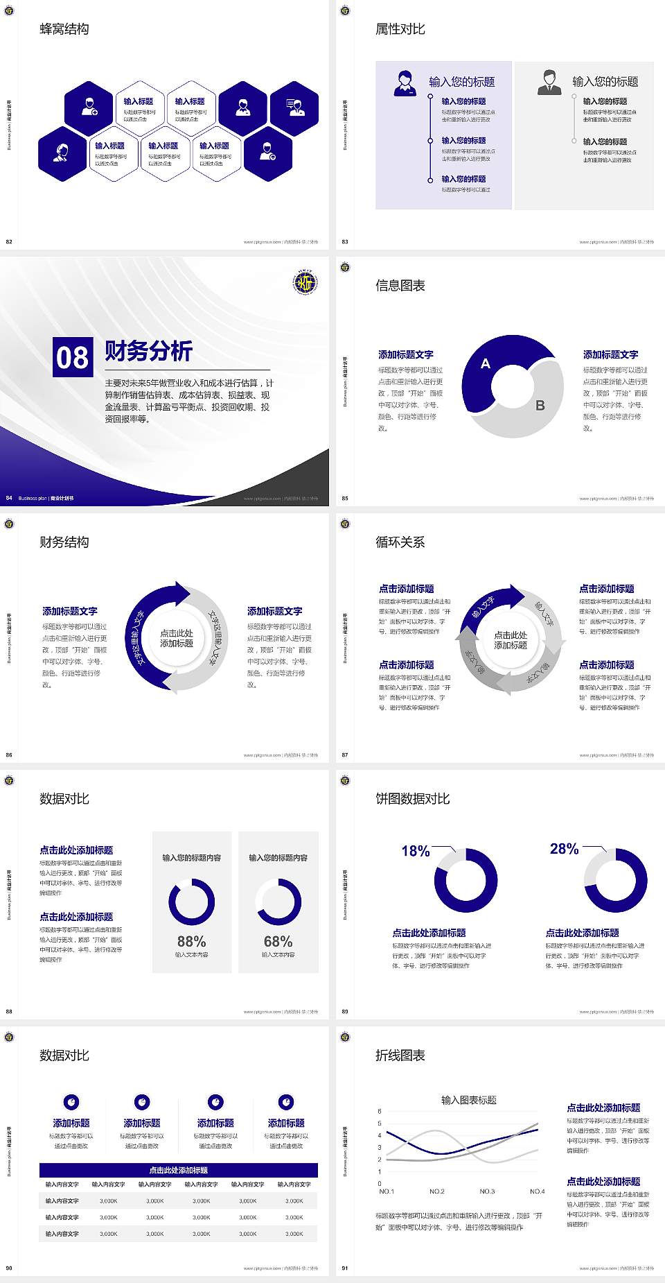 香港科技专上书院专用全国大学生互联网+创新创业大赛计划书/路演/网评PPT模板4:3格式幻灯片预览图10