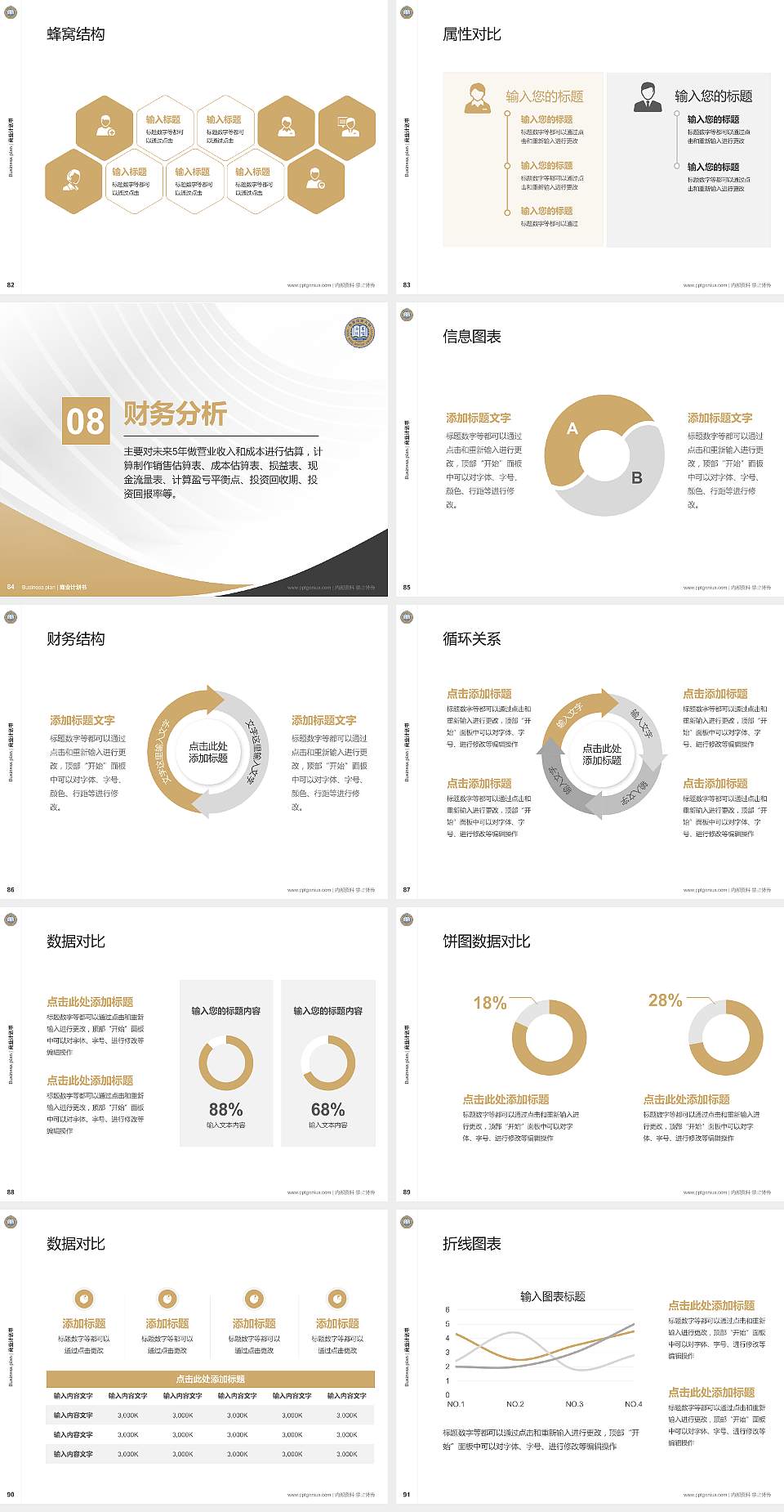 香港浸会大学专用全国大学生互联网+创新创业大赛计划书/路演/网评PPT模板4:3格式幻灯片预览图10