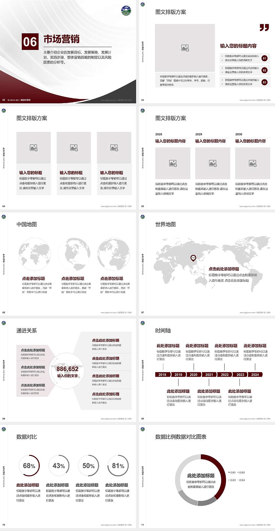 香港珠海学院专用全国大学生互联网+创新创业大赛计划书/路演/网评PPT模板4:3格式幻灯片预览图8