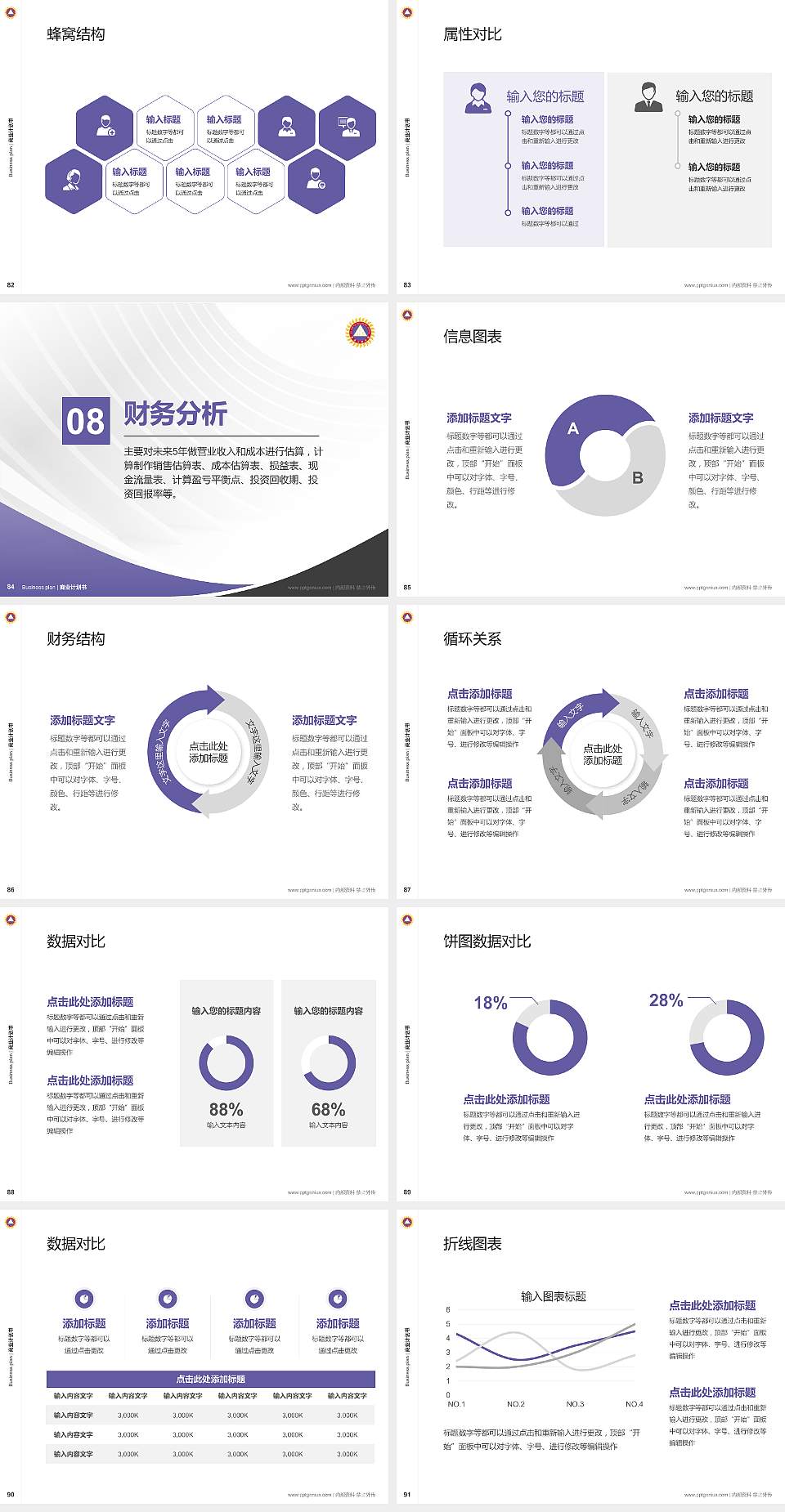 香港三育书院专用全国大学生互联网+创新创业大赛计划书/路演/网评PPT模板4:3格式幻灯片预览图10