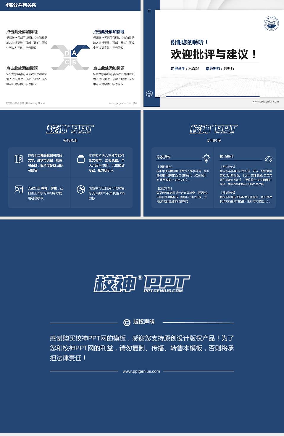 云南轻纺职业学院硕士研究生/本科生毕业论文答辩/开题报告通用PPT模板下载4:3格式幻灯片预览图5