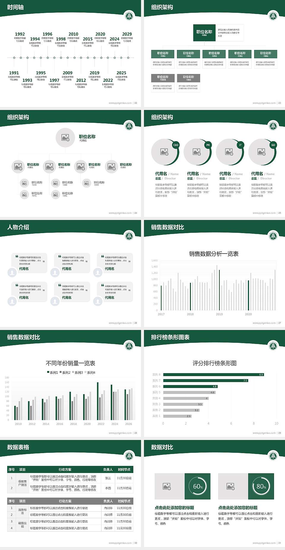 北京林业大学学术汇报/学术交流研讨会通用PPT模板下载4:3格式幻灯片预览图4