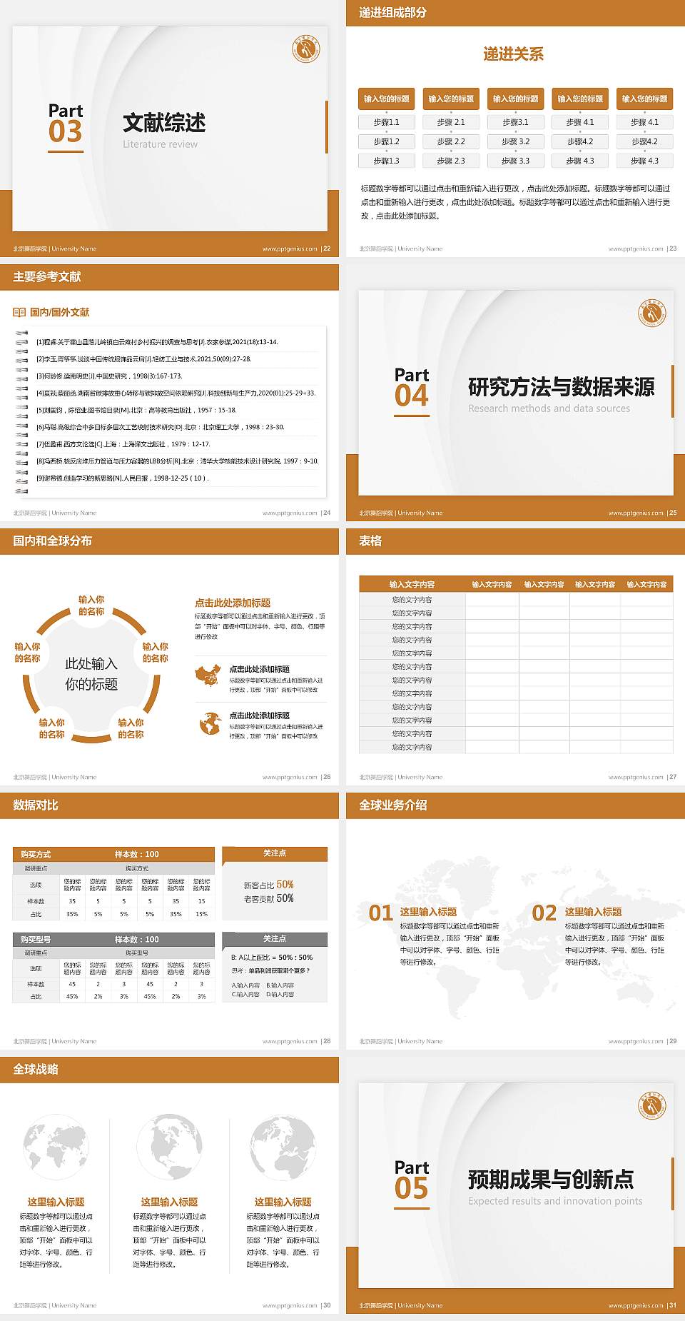 北京舞蹈学院硕士研究生/本科生毕业论文答辩/开题报告通用PPT模板下载4:3格式幻灯片预览图4