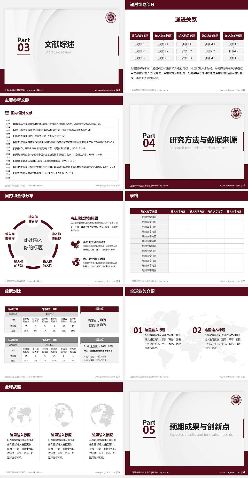 上海欧华职业技术学院硕士研究生/本科生毕业论文答辩/开题报告通用PPT模板下载4:3格式幻灯片预览图4