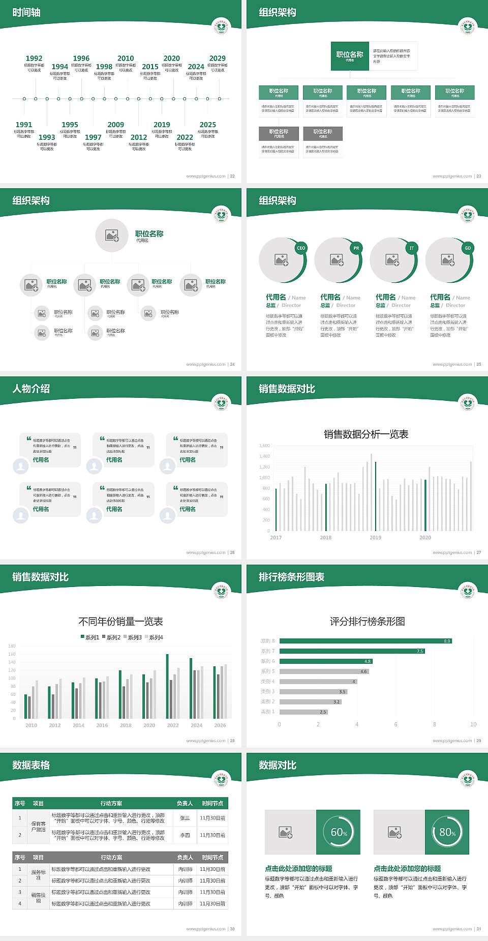 泰山护理职业学院学术汇报/学术交流研讨会通用PPT模板下载4:3格式幻灯片预览图4
