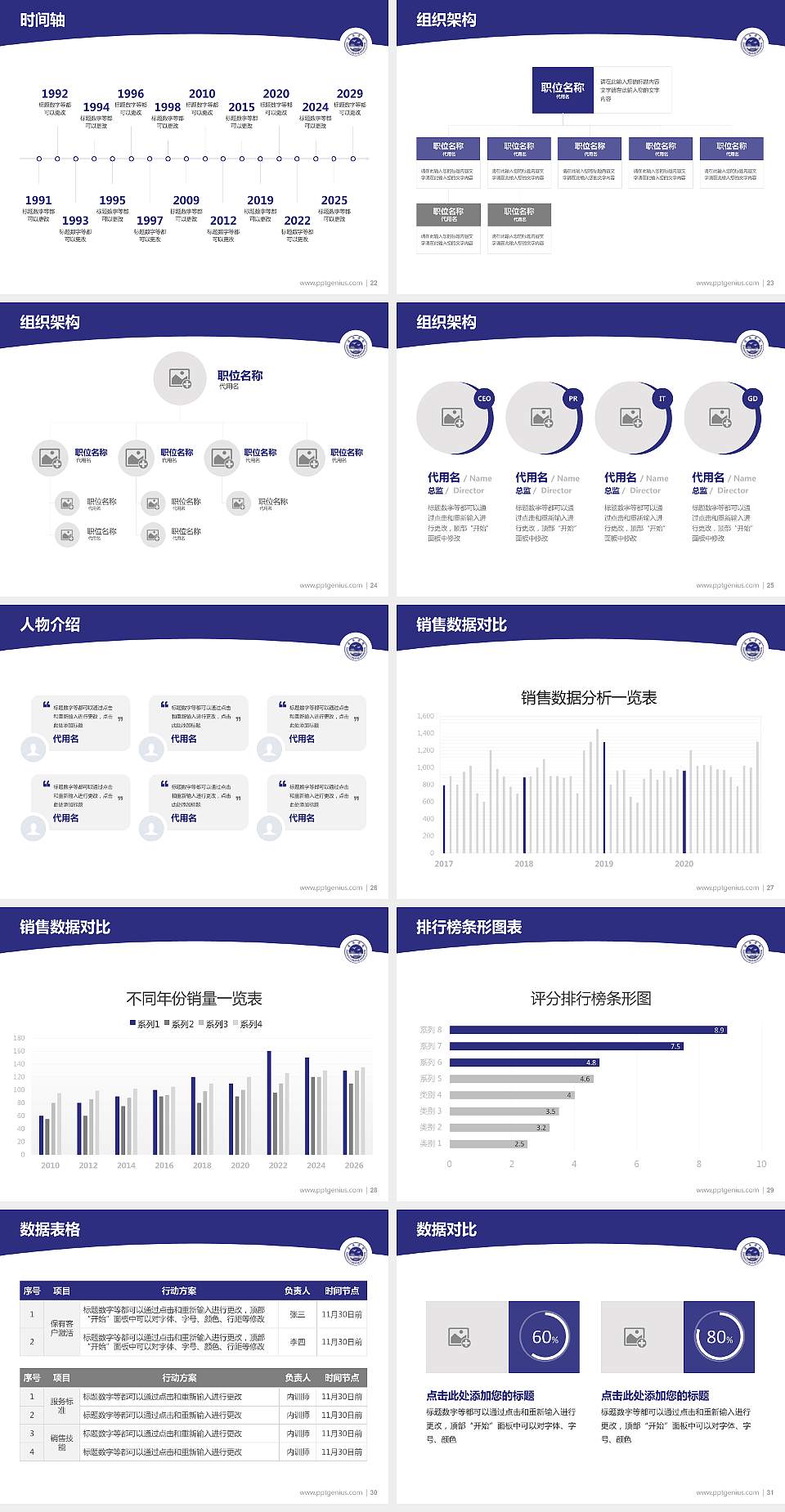 辽东学院学术汇报/学术交流研讨会通用PPT模板下载4:3格式幻灯片预览图4