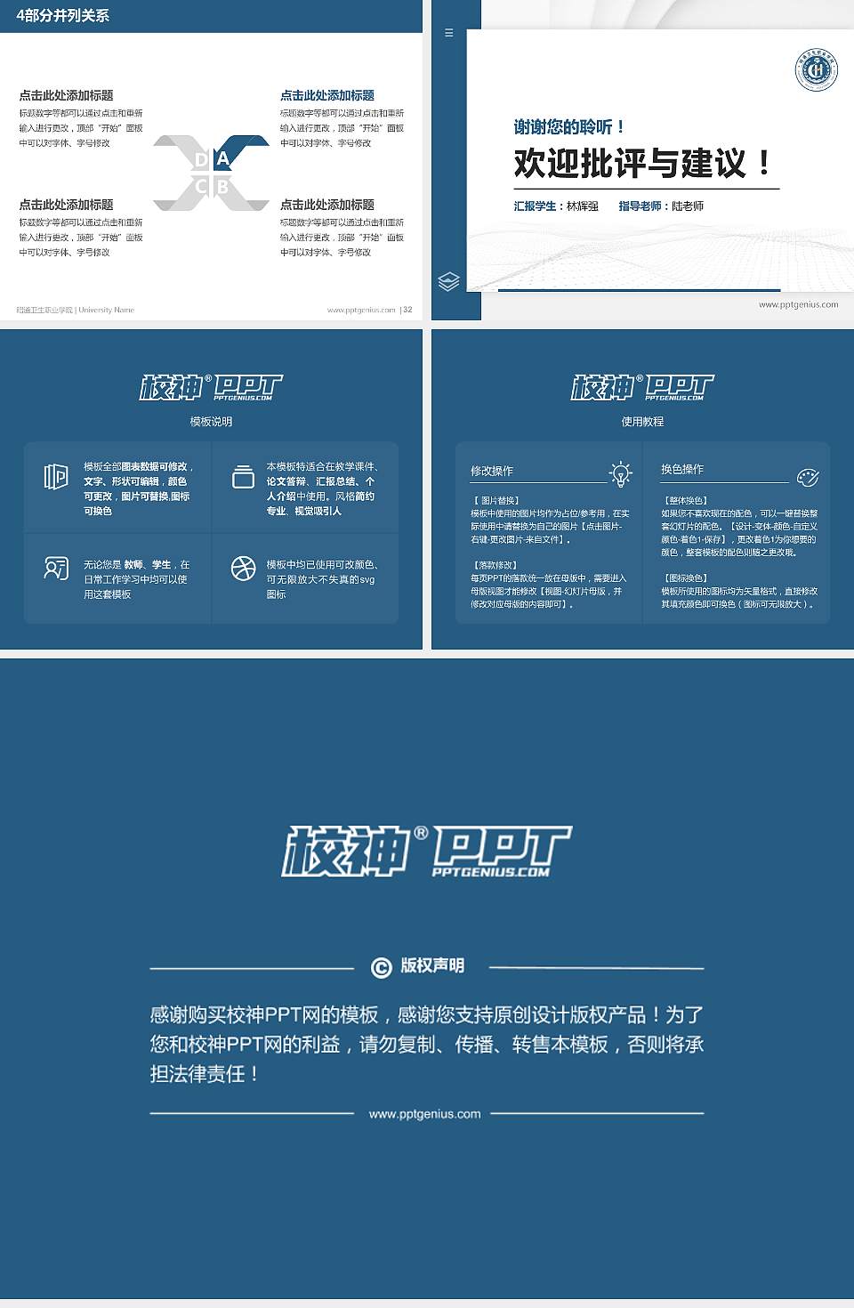 昭通卫生职业学院硕士研究生/本科生毕业论文答辩/开题报告通用PPT模板下载4:3格式幻灯片预览图5