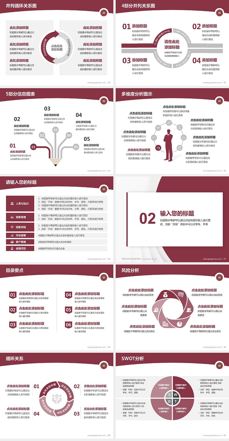 宁波大学科学技术学院学术汇报/学术交流研讨会通用PPT模板下载4:3格式幻灯片预览图3
